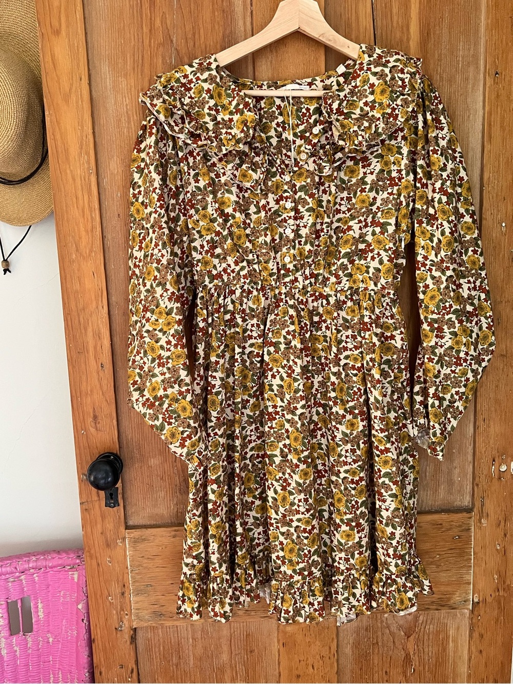 Doen Long Sleeve Liberty of London Floral cotton fabric dress